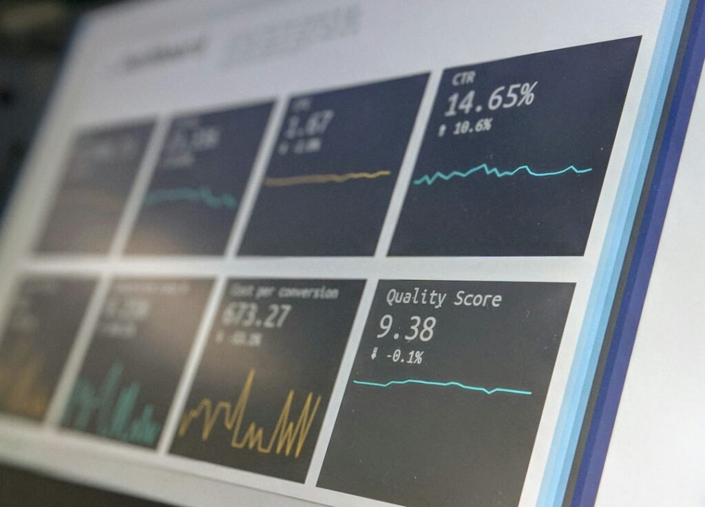Pharma Field Force Effectiveness Metrics: 12 to Track, 5 to 4 Data reporting dashboard showing KPI tiles including quality score and performance metrics, illustrating how pharma SFE dashboards can be gamed or misread